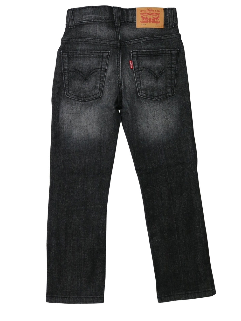 Levi's 514 Straight Fit Boys Black Faded Jeans - Picture 3 of 3